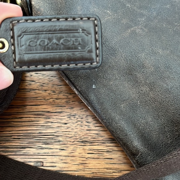 leath brown coach bag - Picture 7 of 7